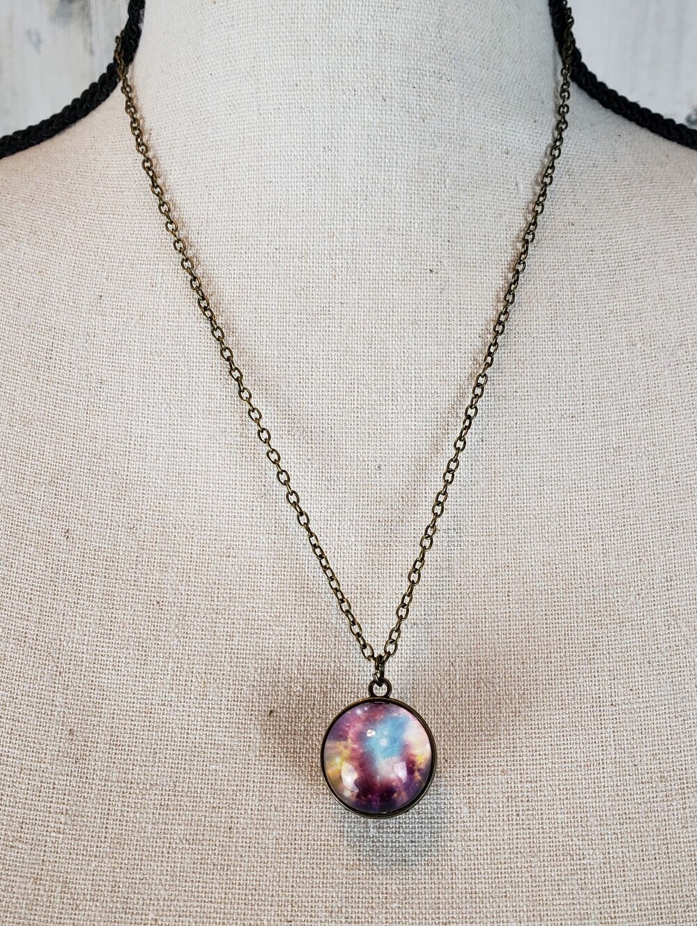 Galaxy Round Pendant Necklace